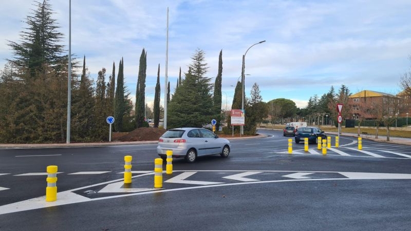 Finaliza la transformación de la glorieta del Tratado de Tordesillas en una rotonda convencional